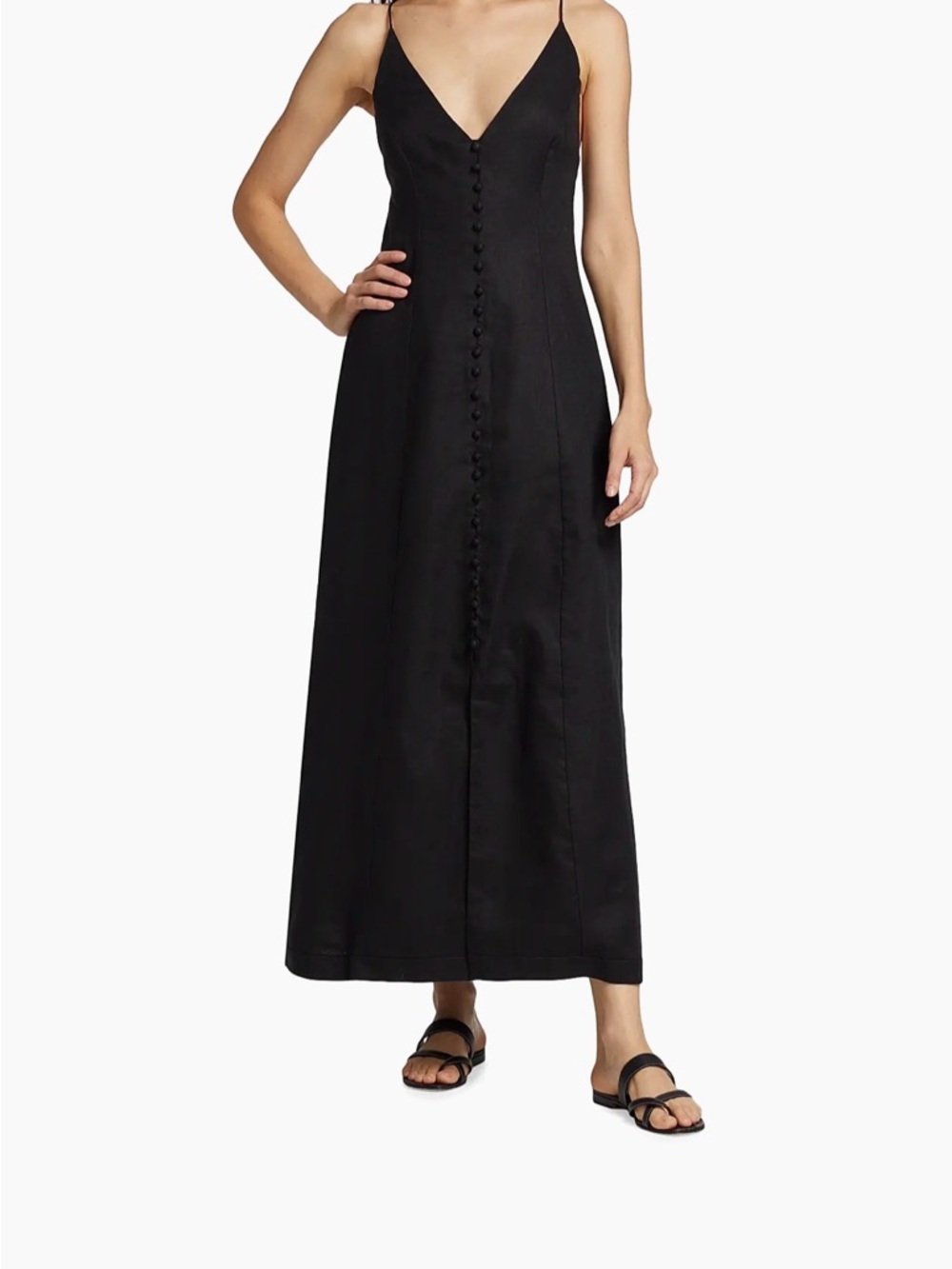 Zimmermann Black Linen Blend Dress NWT